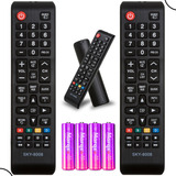 Kit 2 Controle Remoto Para Tv Samsung Smart Hub Led Pilhas