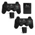 Kit 2 Controle Sem Fio Compatível Com Ps2 E Memory Card