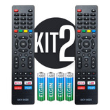 Kit 2 Controle Universal Para Smart Tv Philco Ph55 Ptv32g