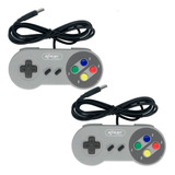 Kit 2 Controle Usb Game Snes