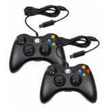 Kit 2 Controle Xbox 360 Computador Pc Com Fio Joystick Feir