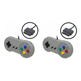 Kit 2 Controles Compatível Com Super Nintendo Snes Famicom