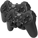 Kit 2 Controles DualShock Para PS1 E PS2 Knup Joystick Manete Video Game Analógico Playstation