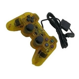 Kit 2 Controles Dualshock Playstation Dois Ps1 Ps2 Com Fio