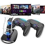 Kit 2 Controles Genérico Compatível Para Tv Samsung 3 Em 1 Du7700 Ps4   Carregador