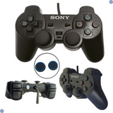 Kit 2 Controles Ps2 Compatível Sony Dualshock Black + Brinde
