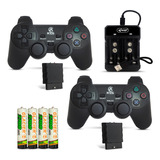 Kit 2 Controles Ps2 Joystick Sem