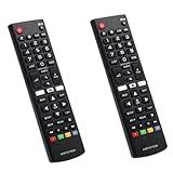 Kit 2 Controles Remoto Universal Com Teclas Funcionais Para Aplicativo Compatível Com Modelos LG Smart LED LCD 4k  Modelo SKY 8035   LE 7045  AKB75095315