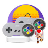 Kit 2 Controles Super Nintendo Usb Para Pc Tv Box Game Retrô