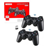 Kit 2 Controles Wireless Estilo Ps2 P/ Pc Retro Game Android