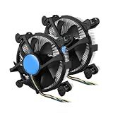 Kit 2 Cooler Cpu Intel Processador De Ar 775/115x/1366/1200/1700 Ventilador Socket Lga Pc Ventilação Computador Informática Processamento Fan Silencioso Para Gabinete