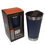 Kit 2 Copo Térmico De Aço Inoxidável Parede Dupla 500ml Com Tampa De Polipropileno Livre De BPA  Ideal Para Manter A Temperaturas De Bebidas Quentes E Geladas Lene  Copo Azul Escuro 