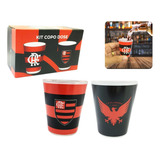 Kit 2 Copo Vidro Dose Shot Pinga Cachaça Tequila Flamengo