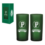 Kit 2 Copos Long Drink Prime Palmeiras 300ml Fosco