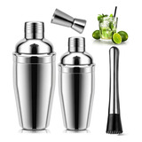 Kit 2 Coqueteleira 750 E 500ml Socador Dosador Inox