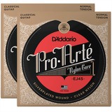 Kit 2 Cordas Para Violão Nylon Pro Arte Média Nf C Daddario