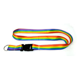 Kit 2 Cordões Engate Rápido Arco Íris Lgbt P/ Chave E Crachá