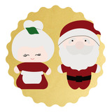 Kit 2 Cortadores Pasta Massa Natal Papai Noel Hoho Mamãe 5cm