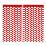Kit 2 Cortinas Metalizada Coração Decoração Painel Romântico