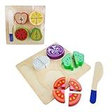 Kit 2 Cozinha Infantil Frutas Brinquedo Madeira Cortar Educativo Montessori Comidinha Casinha Cozinhando Pedagógico Didático Divertido Criativo Interativo 