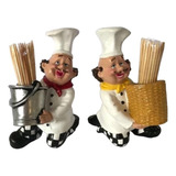 Kit 2 Cozinheiro Porta Palito Paliteiro Enfeite Cozinha