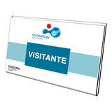 Kit 2 Crachás Acrílico Para Cartão De Visitas 5x9 Cm