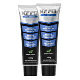 Kit 2 Creme Dental New White Carvão Natural Remove Manchas