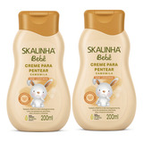 Kit 2 Creme Pentear Camomila Bebê Infantil Vegano Skalinha