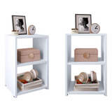 Kit 2 Criado Mudor P Cama Box Compacto C Prateleira Max