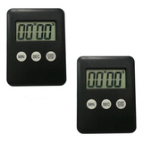 Kit 2 Cronometro Timer Digital Cozinha Academia C Ima Preto