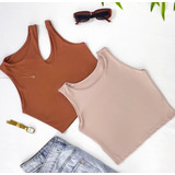 Kit 2 Cropped Blusinha