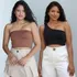 Kit 2 Cropped Feminino Top Faixa Mula Manca Suplex Básico