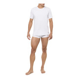 Kit 2 Cuecas Trunk E 1 Camiseta Gola Careca Calvin Klein