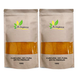 Kit 2 Cúrcuma Pura Em Pó Premium Curcumina 100g