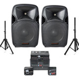 Kit 2 Cx 15 Hayonik 600w mesa Amplificada 2000w Tripe Hyk