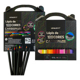 Kit 2 Cx De Lápis De Cor 100 Cores Carbon Leonora