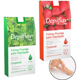 Kit 2 Cx Folhas Prontas Depilflax Depilação Corporal