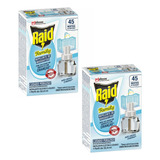 Kit 2 Cx Raid Family Repelente Refil Líquid 45 Noites 32 9ml
