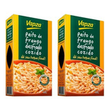 Kit 2 Cxs Peito De Frango Vapza Desfiado Cozido 400 Gr