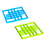 Kit 2 Descanso Apoio Aparador Porta Panela Silicone Quadrado