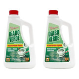 Kit 2 Desentupidor Diabo Verde Original Pias Ralos Vasos 1 L