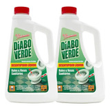Kit 2 Desentupidor Líquido De Vasos Pias Ralos Diabo Verde