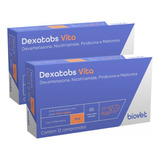 Kit 2 Dexatabs Vita 1mg P/ Cãesgatos 12 Comprimidos- Biovet