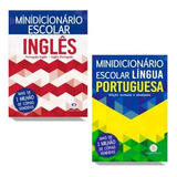 Kit 2 Dicionários Escolar Pedagógico Inglês X Português 352 Páginas - Ciranda Cultural