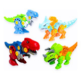 Kit 2 Dinossauro Brinquedo Monta E Desmonta Pedagógico