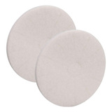 Kit 2 Disco Branco 350mm Lustrador De Piso Para Enceradeira