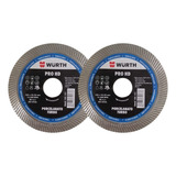 Kit 2 Discos Porcelanato Turbo Fino Pro Hd 105x22 23mm Wurth