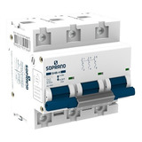 Kit 2 Disjuntor Din 3p Tripolar 90a Curva C 10ka Soprano