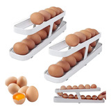 Kit 2 Dispensador Porta Ovos Organizador Suporte Geladeira