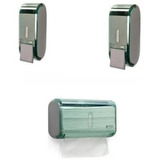 Kit 2 Dispenser Sabonete Líquido 1 Toalheiro Verde Premisse